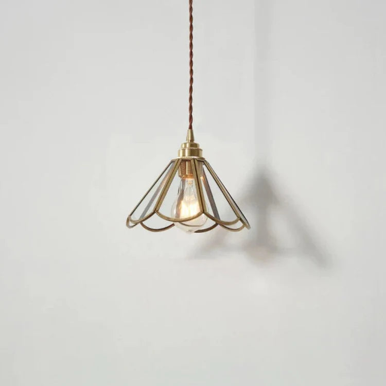 Elegant Glass Pendant Light with Twisted Fabric Cord for Kitchen Ambiance 10