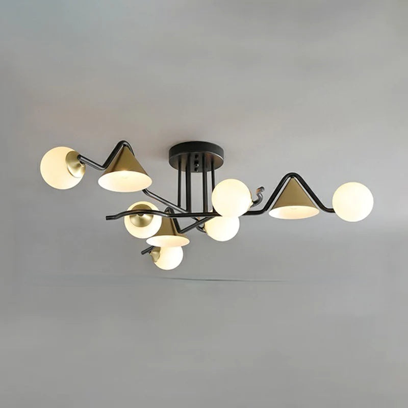 Elegant LED Flush Mount Ceiling Light Fixture with Glass & Metal Design | Versatile Lighting for Living Rooms and Bedrooms 12
