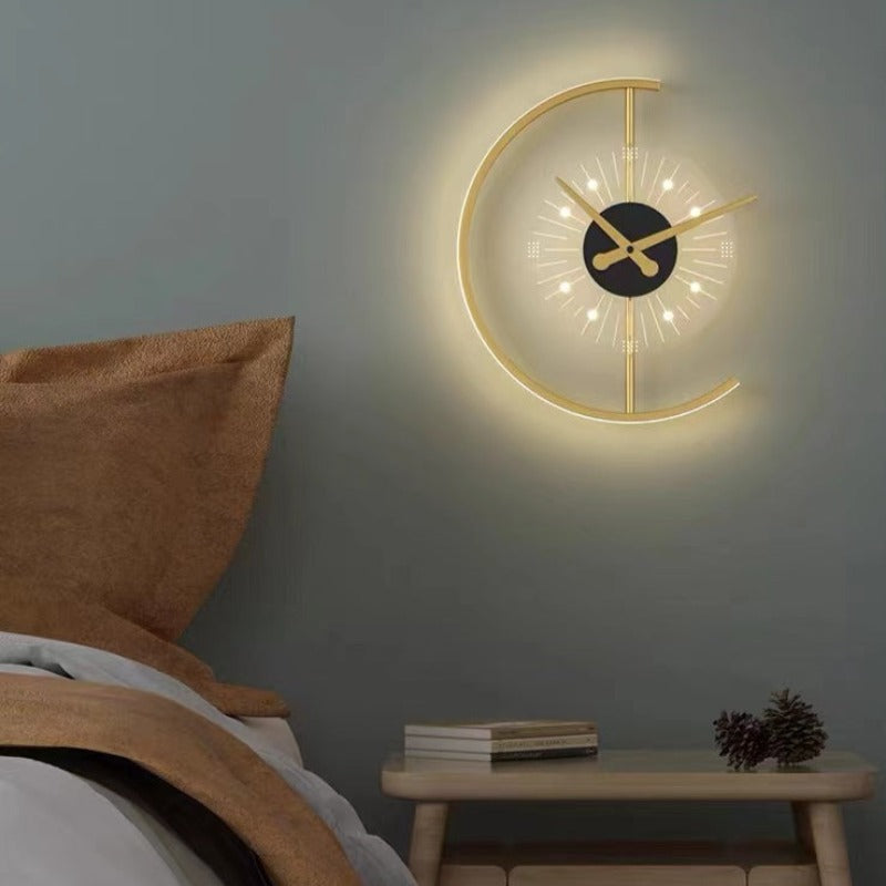 LED Wall Clock and Lamp Combo