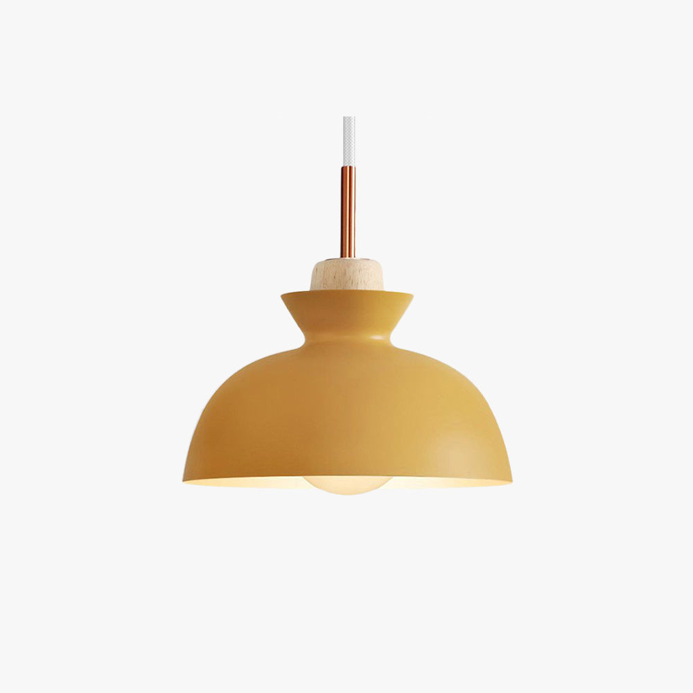 Valentina Semi-Circular Metal Pendant Light | Grey, Green or Yellow