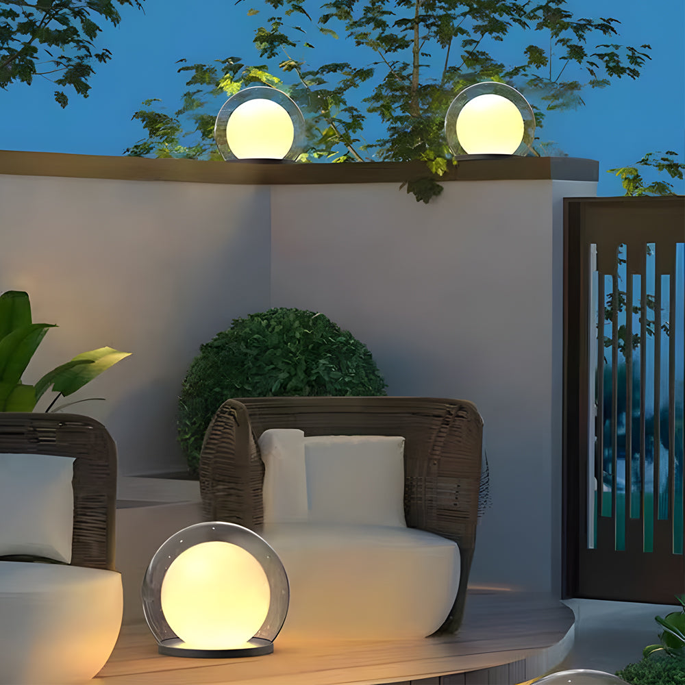 Elegant Outdoor Lamp | Solar-Powered Light Fixture with Double-Layer Moonlight Design | Weather-Resistant for Stylish Illumination 9