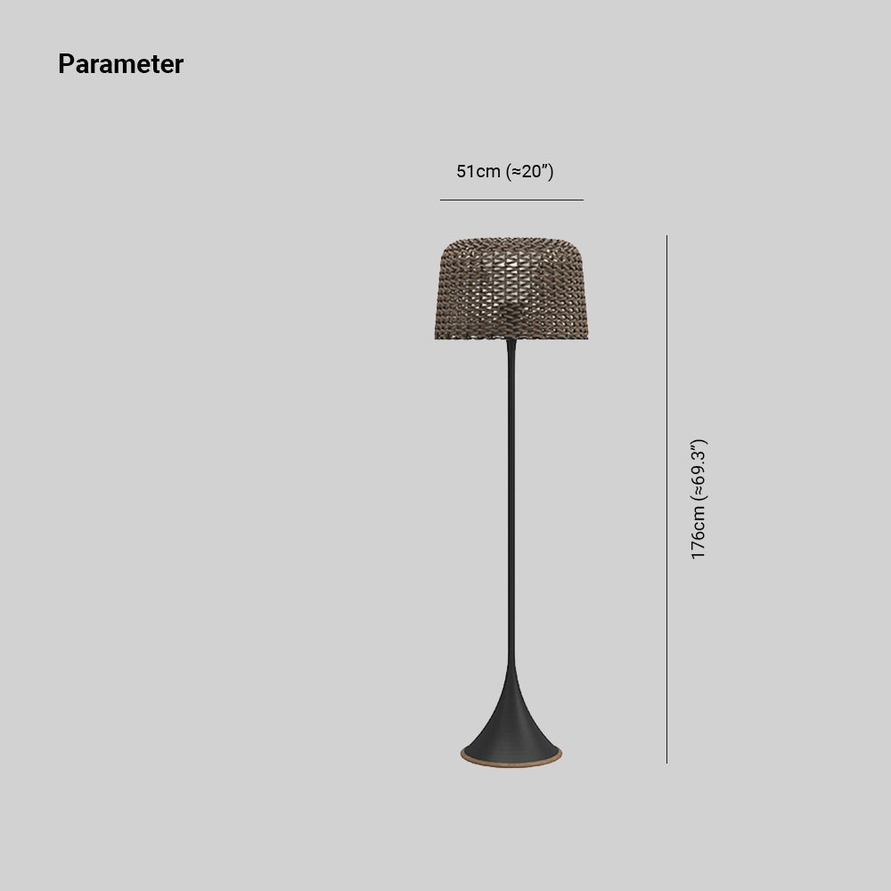 Ritta Rattan Outdoor Floor Lamp | 2 Colours