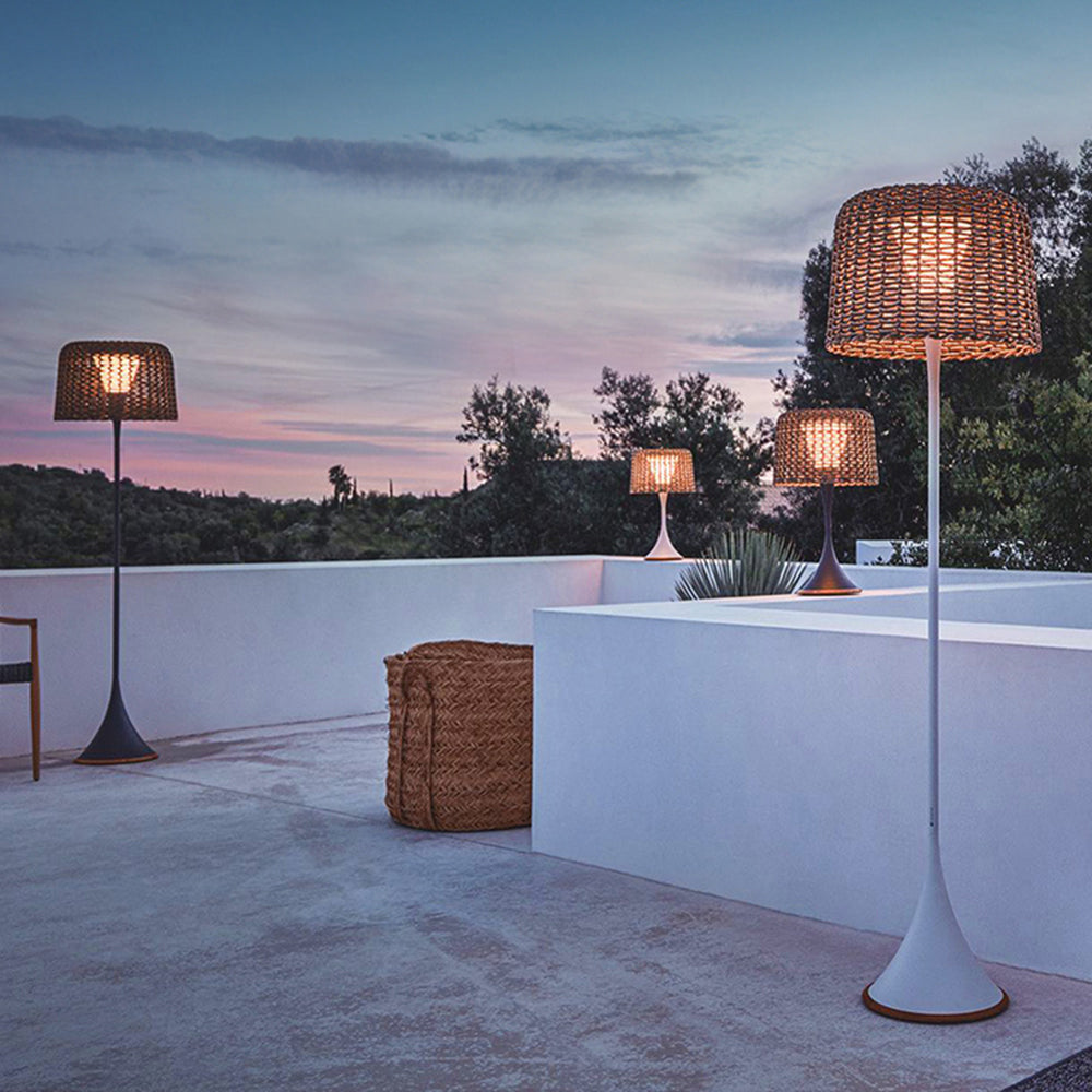 Ritta Rattan Outdoor Floor Lamp | 2 Colours