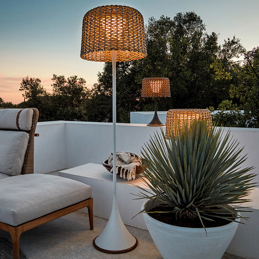 Ritta Rattan Outdoor Floor Lamp | 2 Colours
