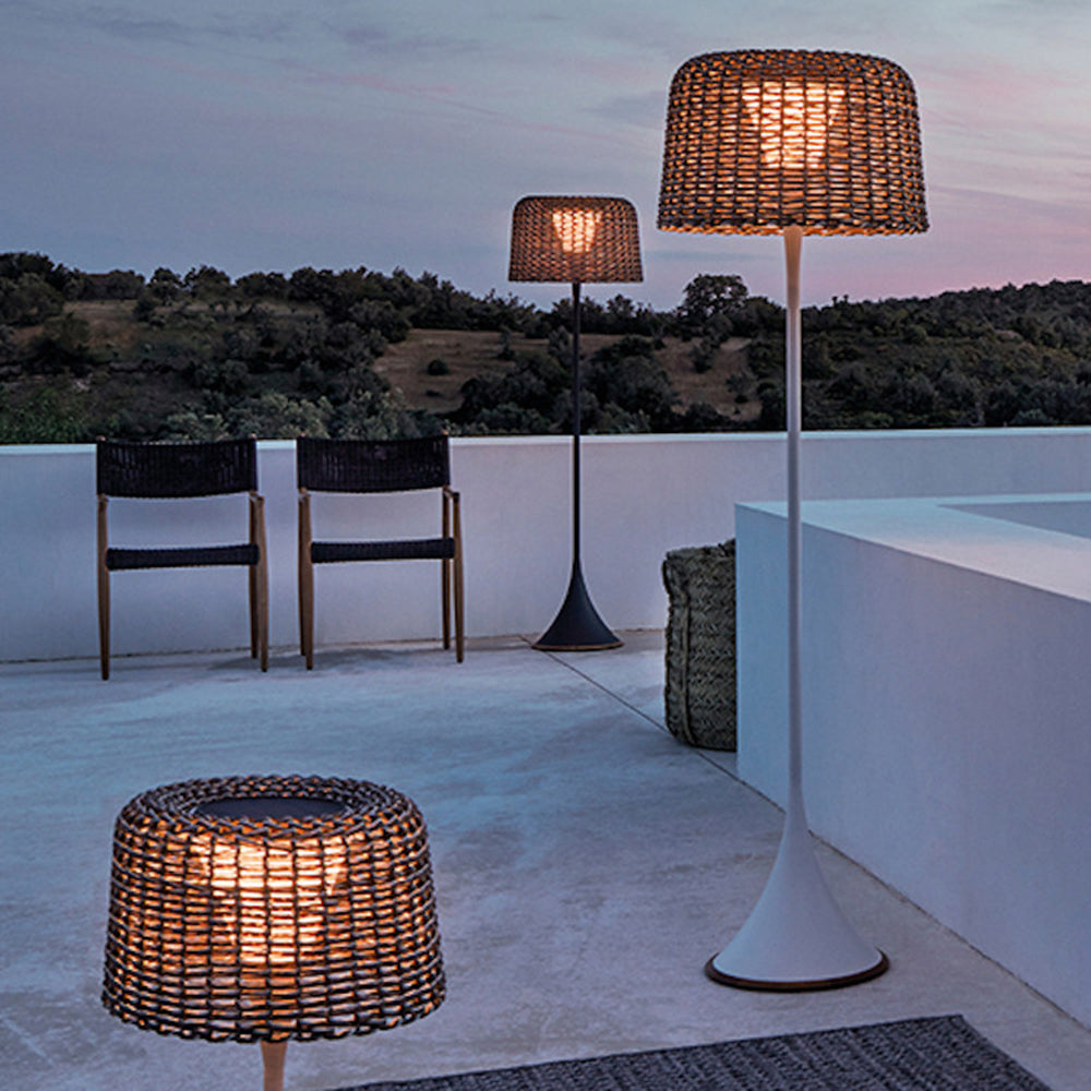 Ritta Rattan Outdoor Floor Lamp | 2 Colours