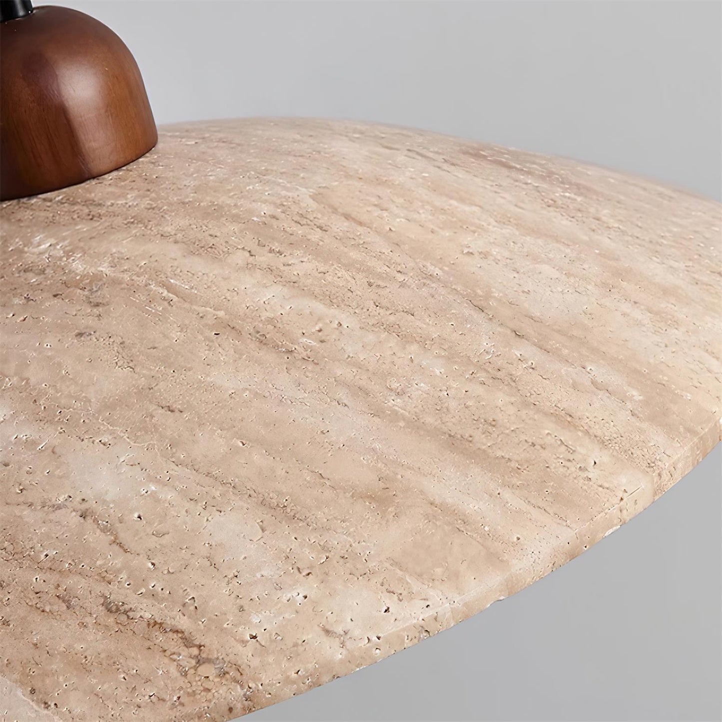 Elegant Pendant Lighting | Rustic Travertine Shade with Adjustable Height | Cozy Illumination for Kitchen and Living Spaces 7