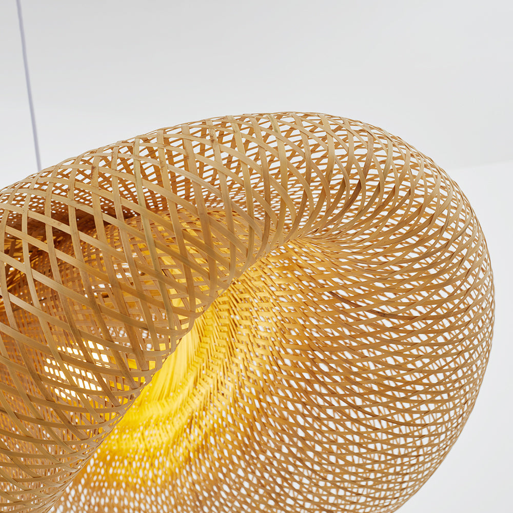Elegant Rattan Pendant Lighting with Wicker Shade | Handcrafted Indoor Hanging Light for Cozy Ambiance 8