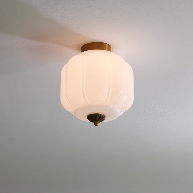 Elyra | Green Glass Ceiling Lamp with Metal Canopy | Elegant Lighting for Any Space 12