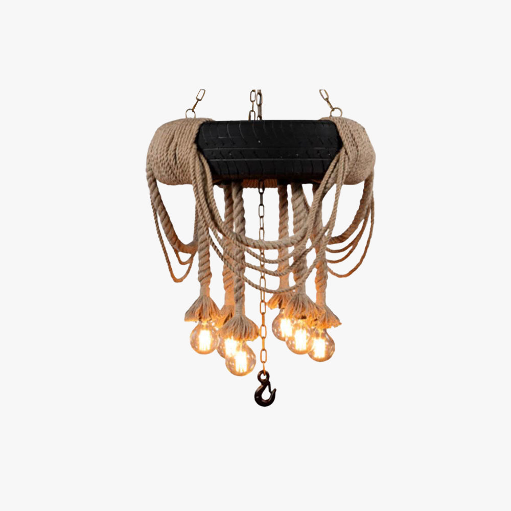 Epoch Collection | Vintage Industrial Chandelier Light with Adjustable Chain | Unique Home Decor for Dining Room Ambiance