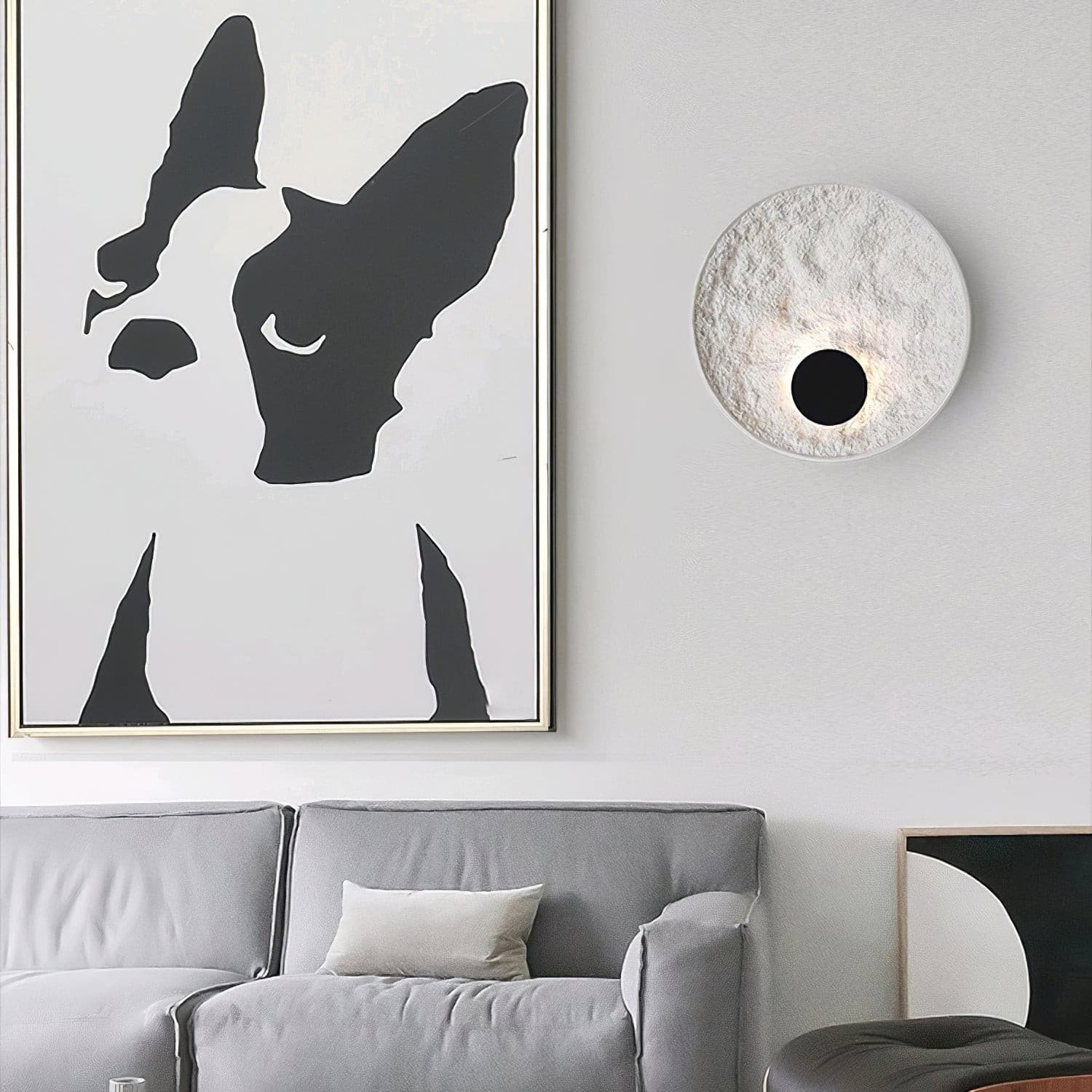 Byers Modern LED Round Resin Wall Lamp Bedroom Dining Room