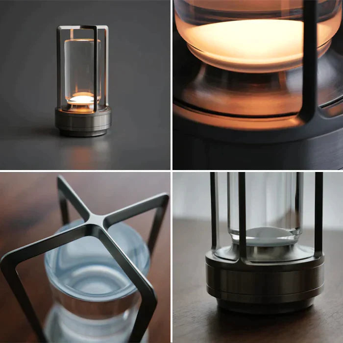 Klarako Crystal Lantern | Black/Silver/Gold