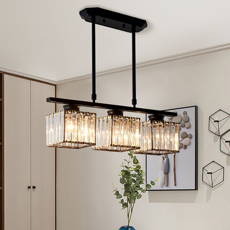 Kristy Crystal Pendant Light | Black/Gold