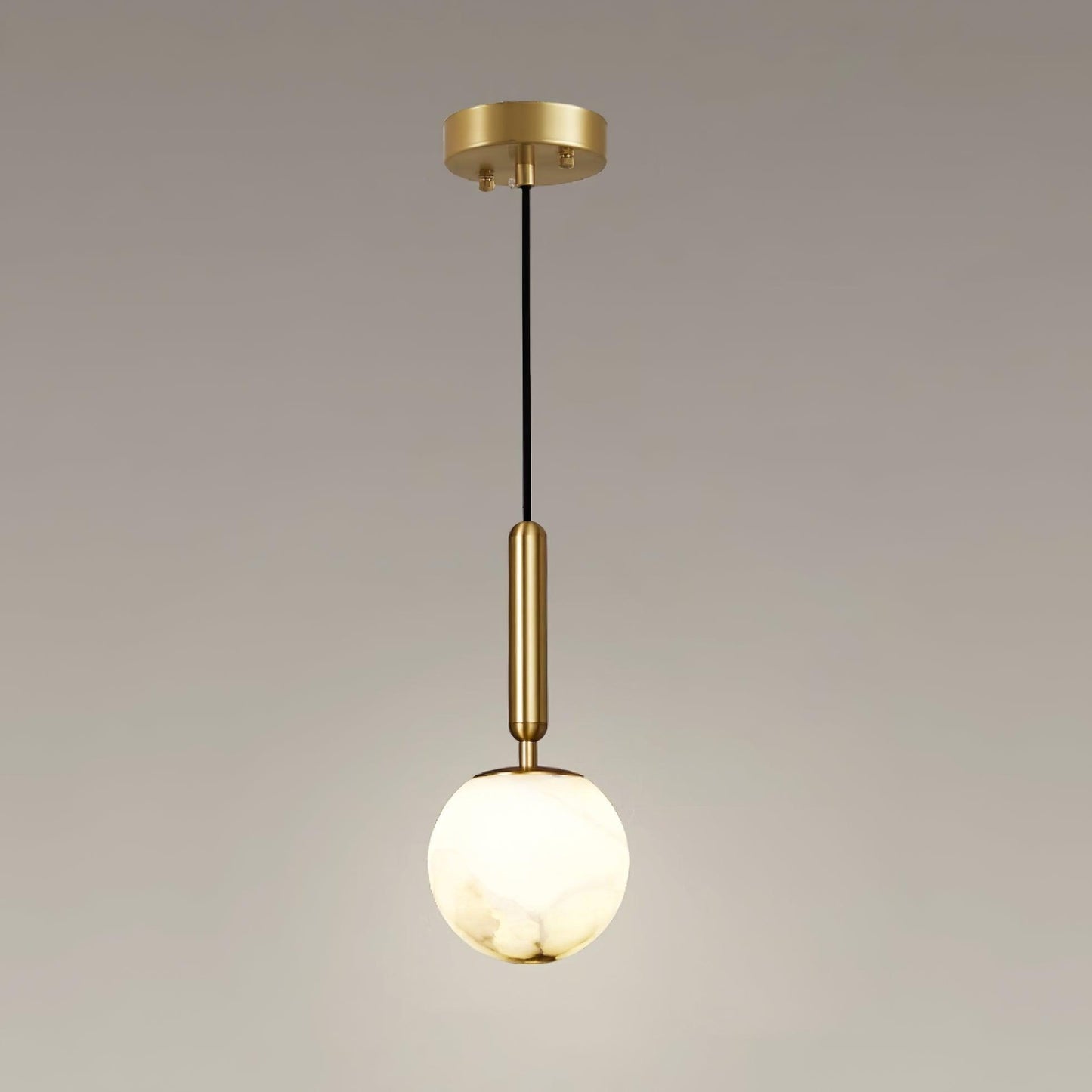 Lumen Collection | Brass Pendant Light with Architectural Dome Design | Adjustable Suspension for Versatile Illumination 9