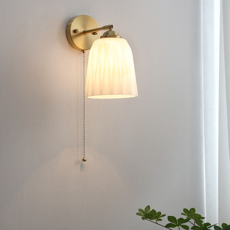 Lumen Collection | Wall Sconce Lighting with Elegant Milk Glass Shade | Cozy Illumination for Modern Interiors 10