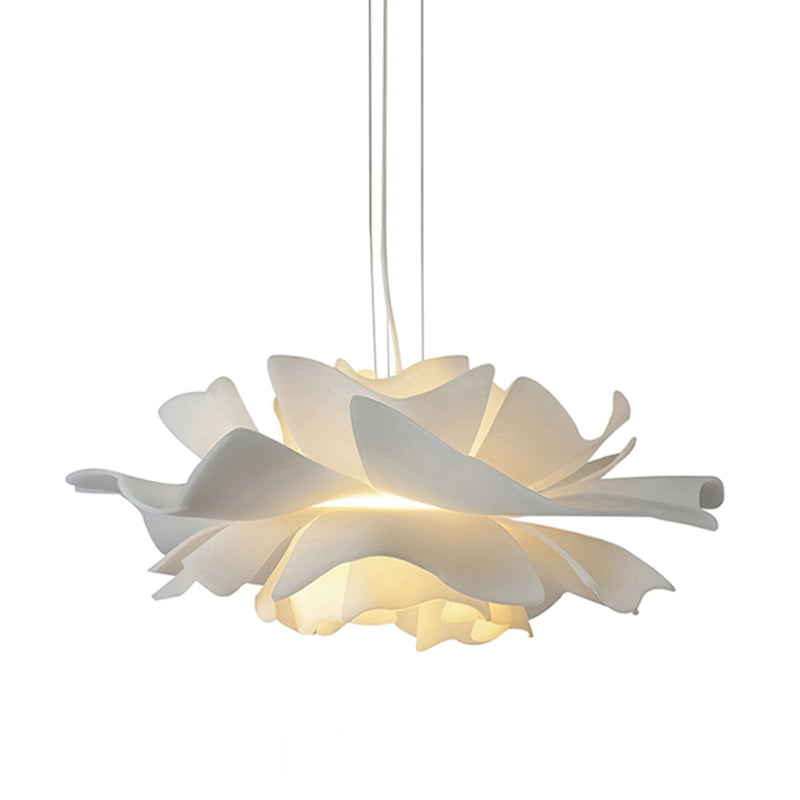 Lumen | White Lotus Pendant Light with Layered Acrylic Petals | Elegant Illumination for Modern Spaces 10