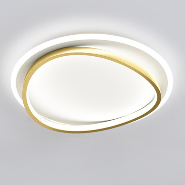 Luminara | Stylish Black Gold Flush Mount Ceiling Light Fixture 9