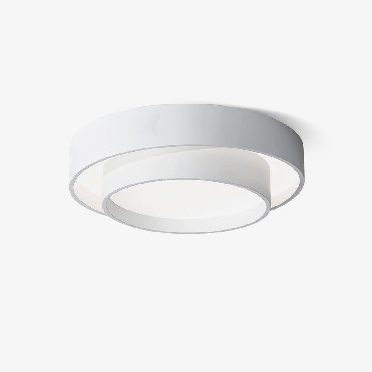 Arisha Ceiling Lamp Double Ring Gray & Black & White Cylinder Shape