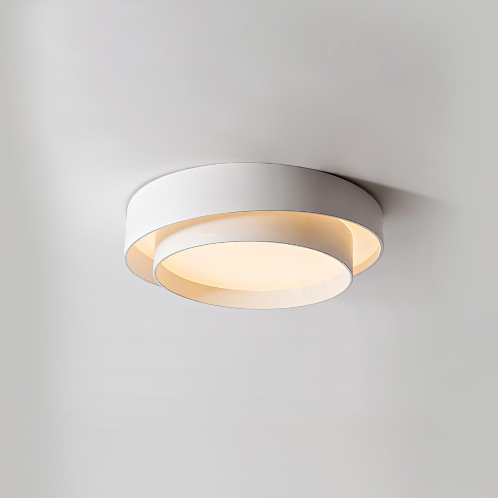 Arisha Double-Ring Ceiling Light - White