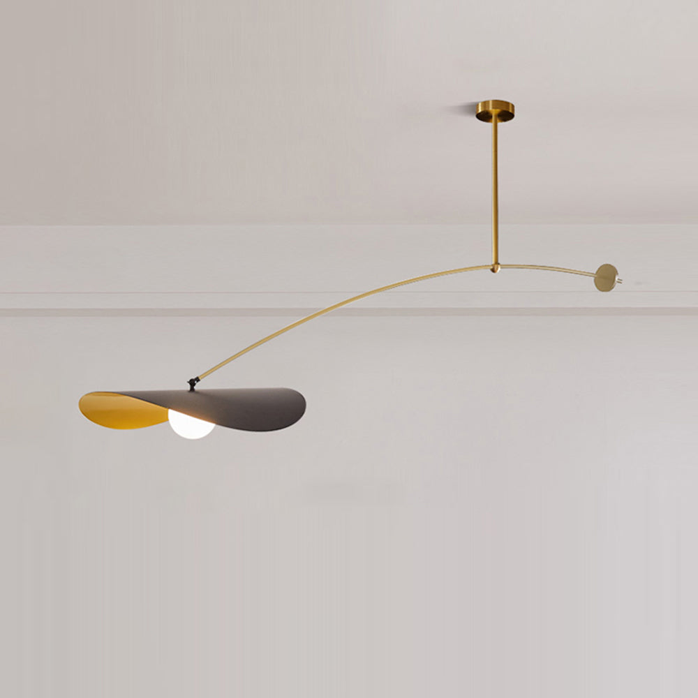 Minimalist Black Pendant Light with Lotus Leaf Design | Stylish Metal Fixture for Modern Kitchen Lighting 13