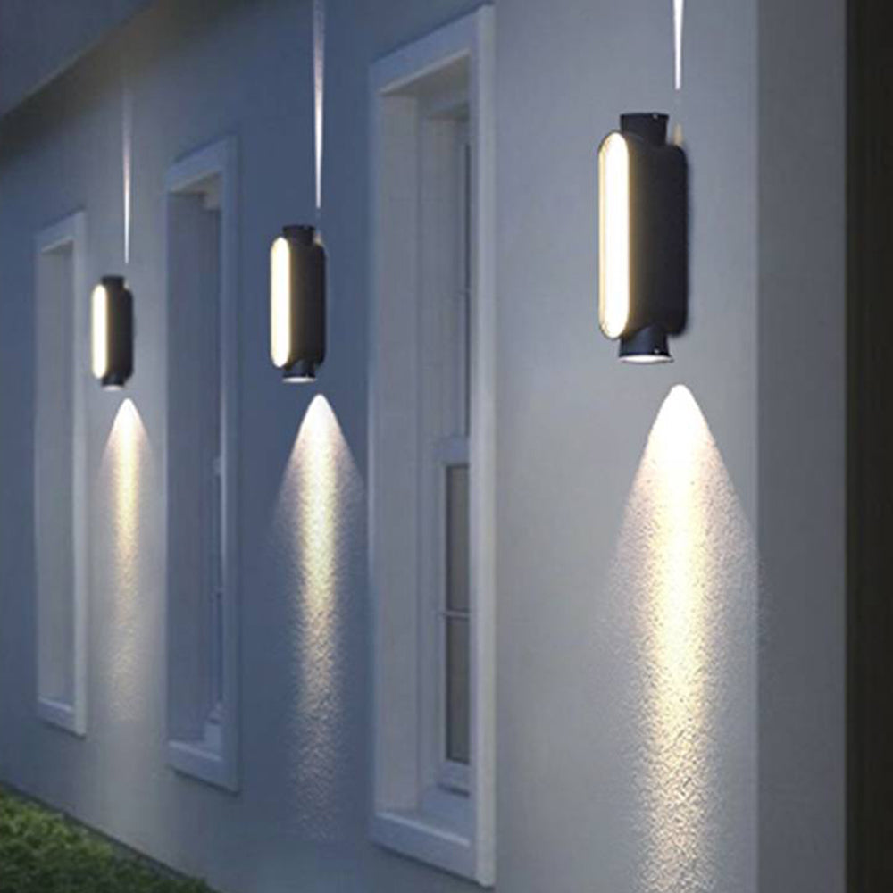 Minimalist Outdoor Wall Lamp | Modern Exterior Wall Lights with Up/Down Lighting | IP65 Rated for All-Weather Durability 3