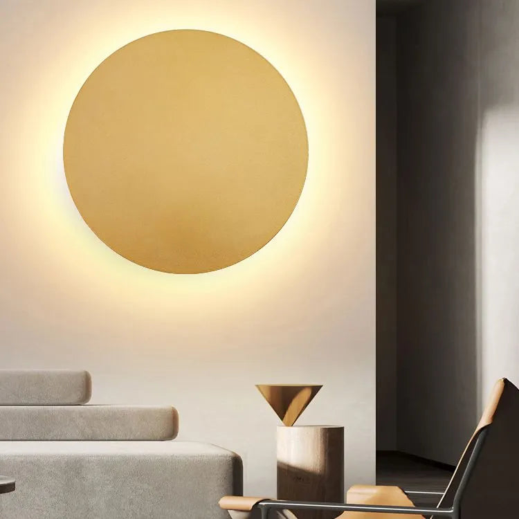 Minimalist Wall Lamp | Round Metal Sconce Lighting with Warm Glow | Elegant Indoor Wall Lights for Living Room and Bedroom 8
