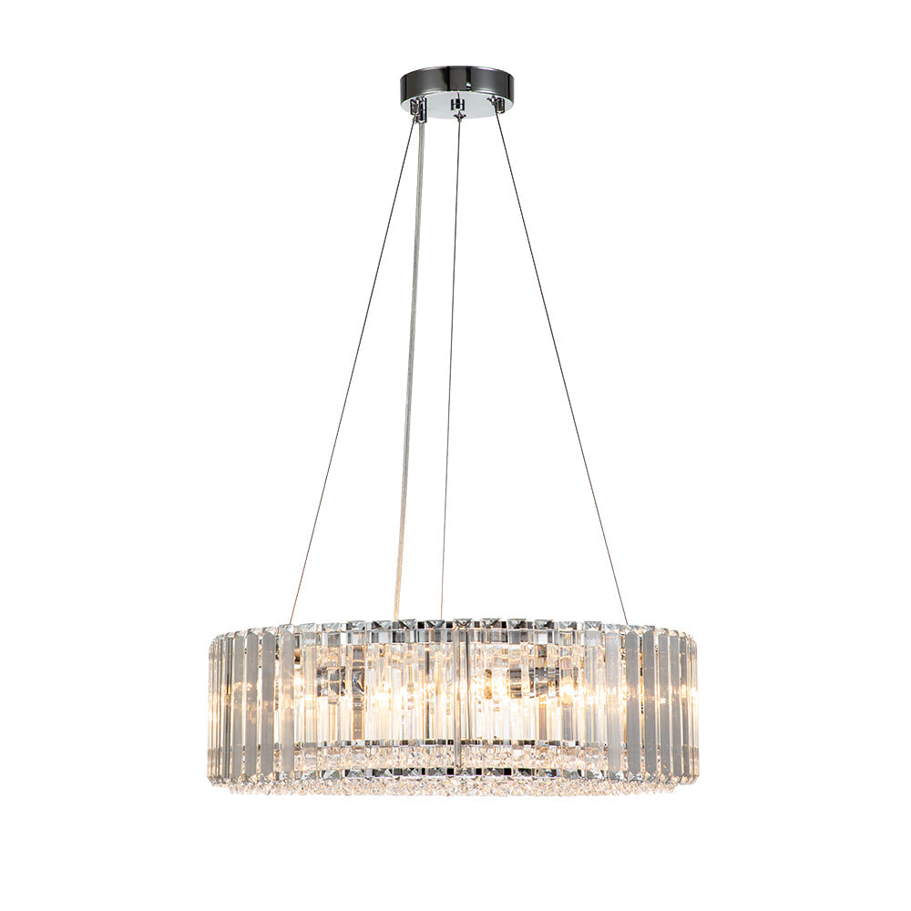 6-Light Round Crystal Chandelier | 3 Colours