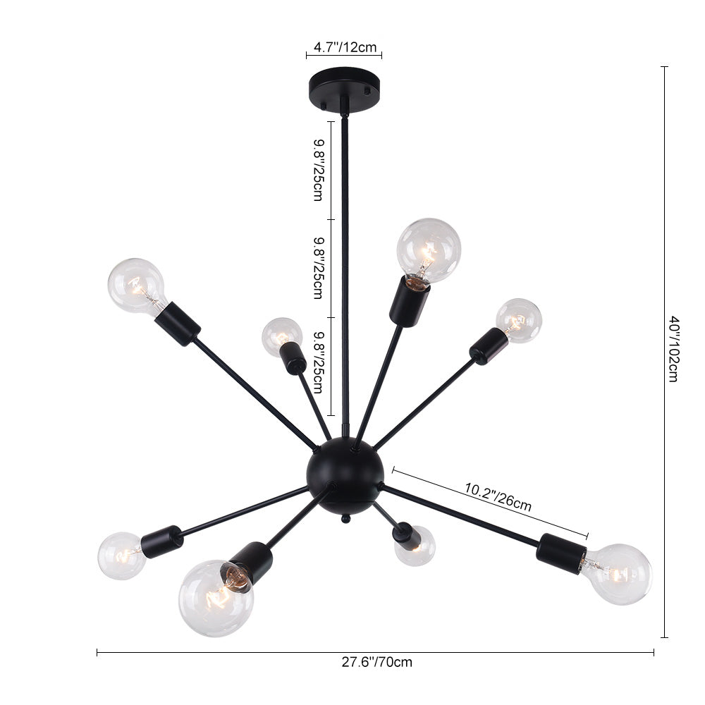 8-Light Sputnik Chandelier | 3 Colours