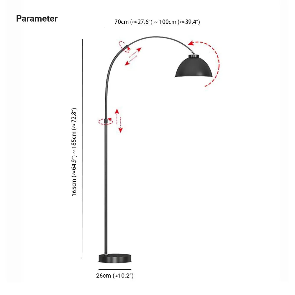 Mira Curved Arc Floor Lamp | 3 Colours