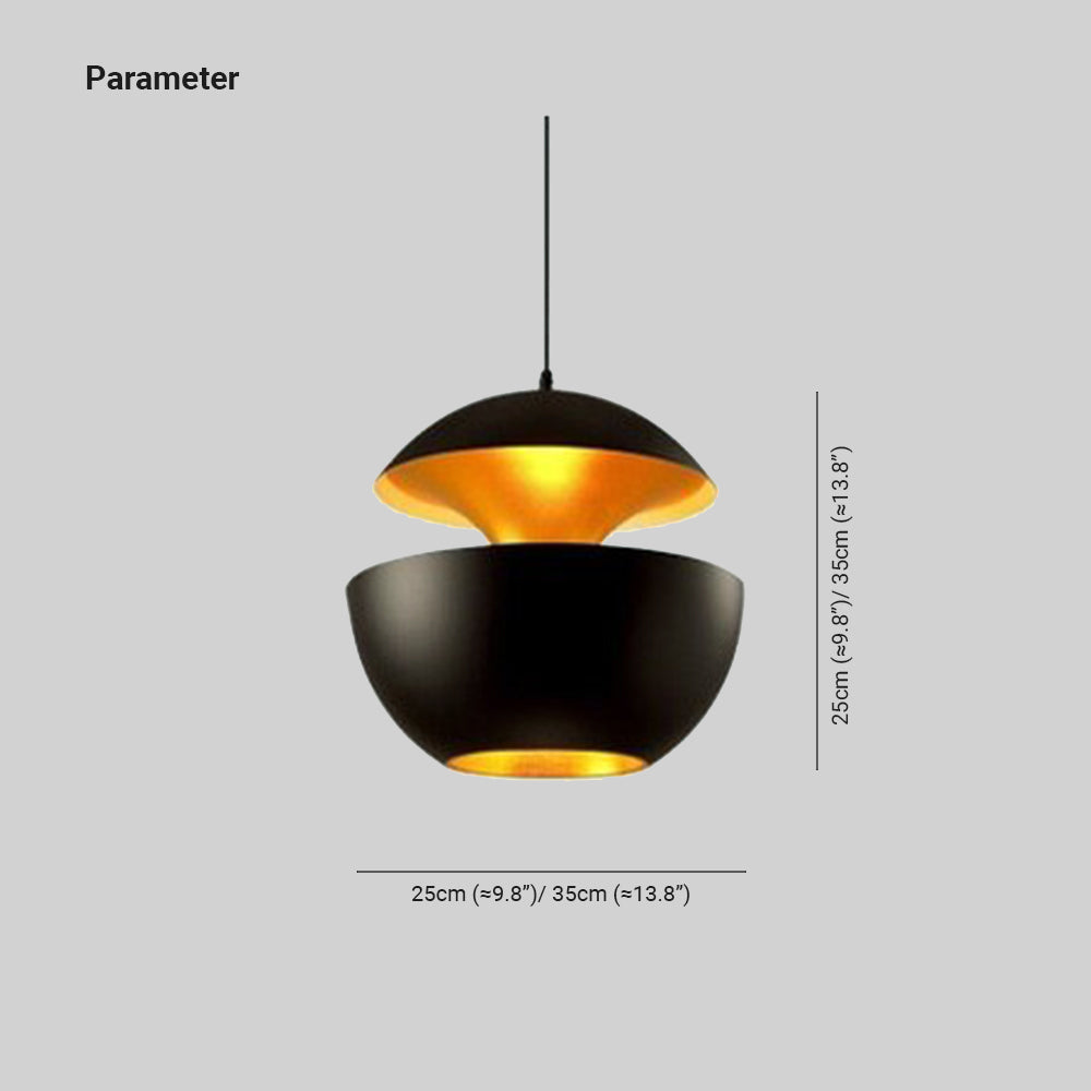Arisha Pendant Light | Black/White | 25/35cm | Adjustable Chain LED