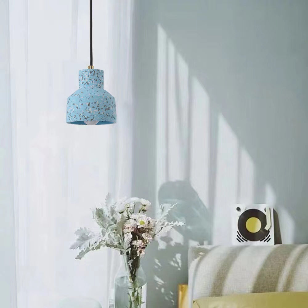 Aira Cement Dome Pendant Light | White, Blue, Red or Black