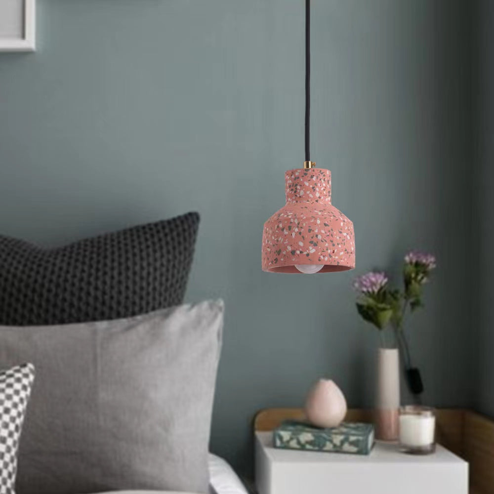 Aira Cement Dome Pendant Light | White, Blue, Red or Black