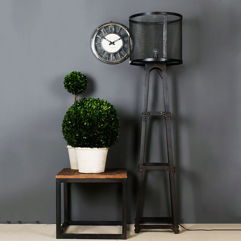 Alessio Mesh Cylinder Floor Lamp