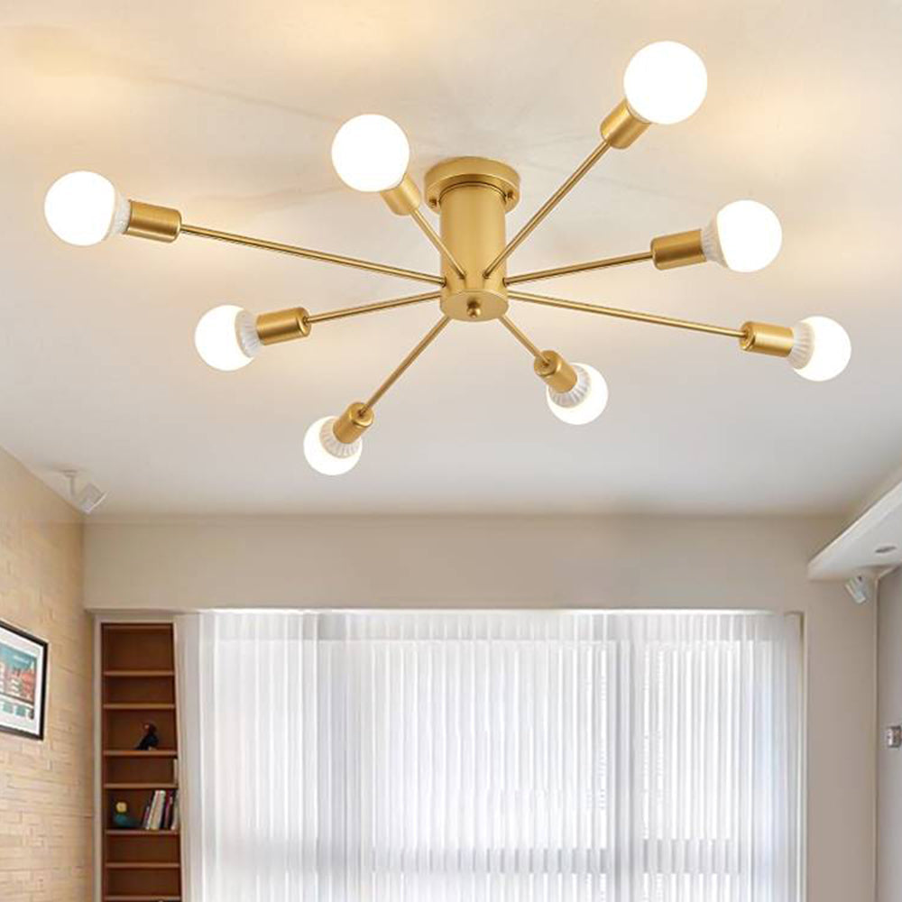 Modern Flush Mount Ceiling Light Fixture with 6/8/10 Heads | Elegant Design for Stylish Bedrooms and Living Rooms 11