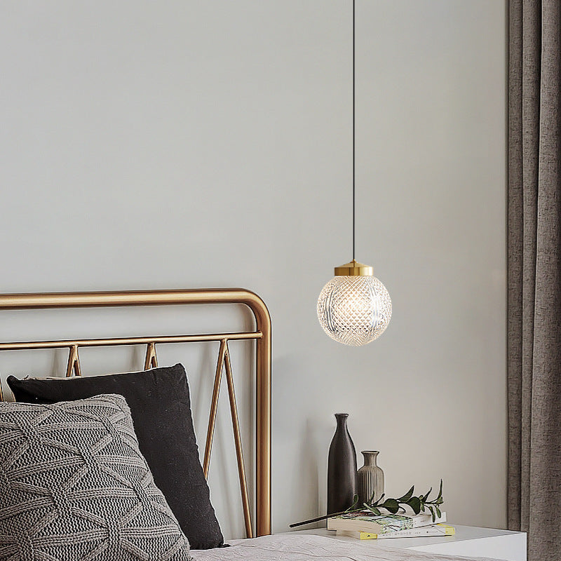Arisha Circle Glass Pendant Light | Built-In LED | H19in | Metal & Glass