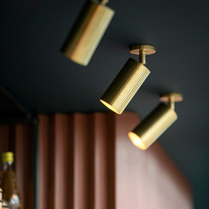 Freja Gold Spotlight Ceiling Light, Metal, 340-Degree Rotation | GU10 Bulb | Warm or Cool White, 5W Max