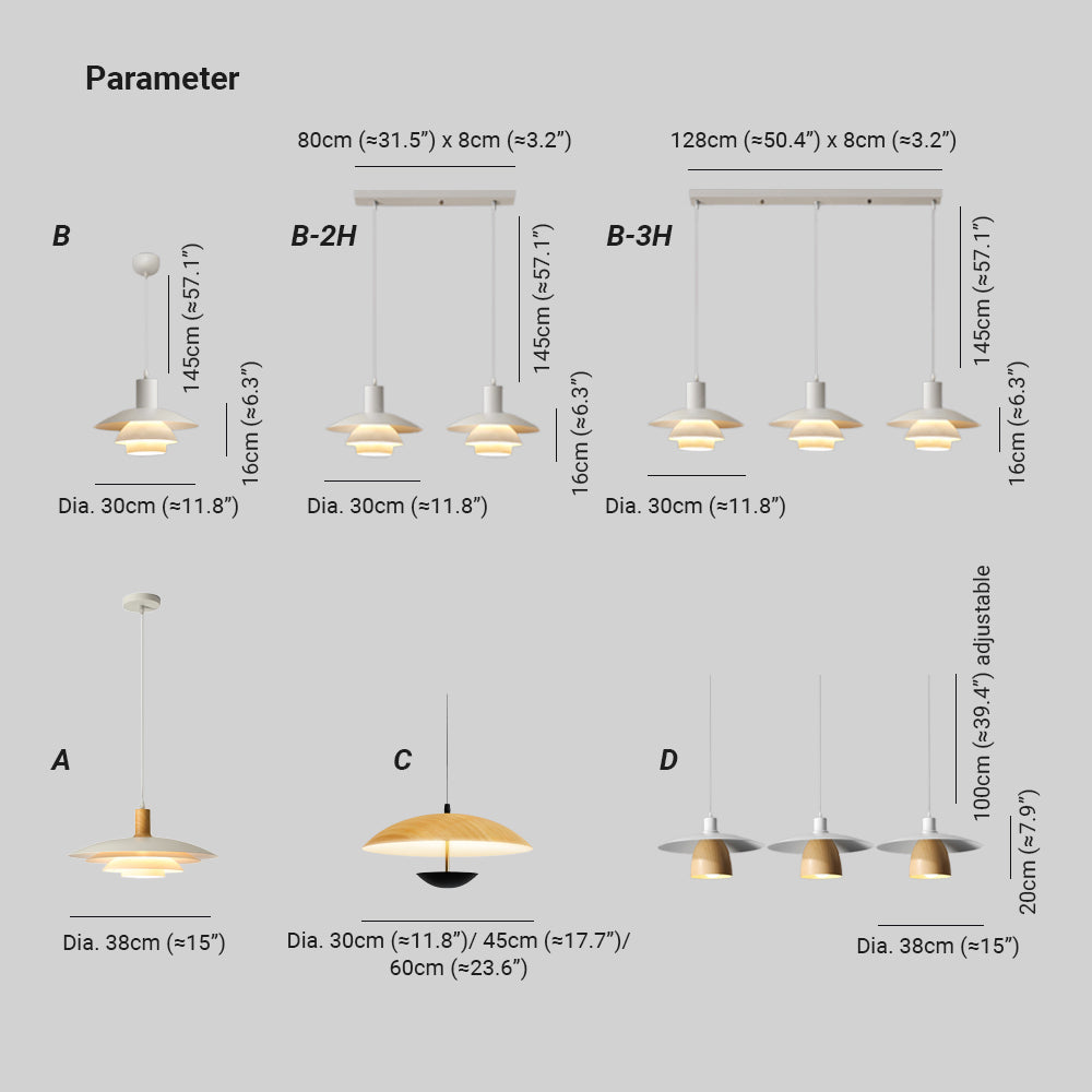 Valentina Modern LED Pendant Light | Dimmable | 4 Models A-D