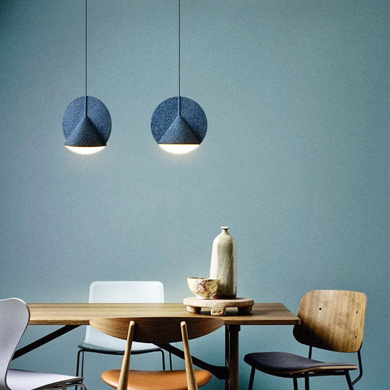 Resin Shade LED Pendant Light | Gray/Blue/Yellow/Orange