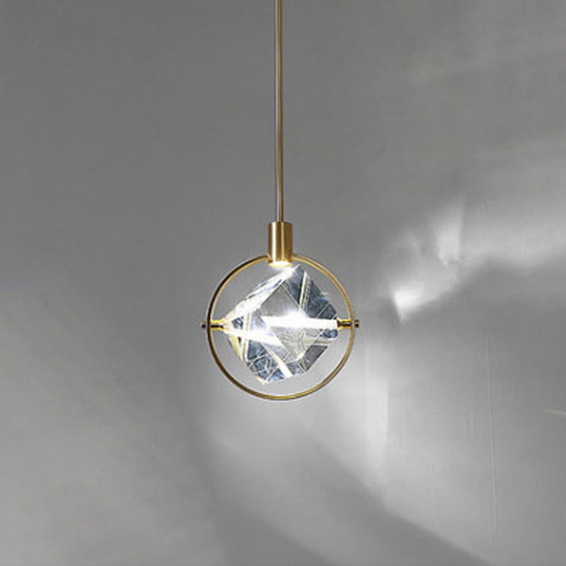 Kristy Geometric Crystal Pendant Light | Model A/B | Gold