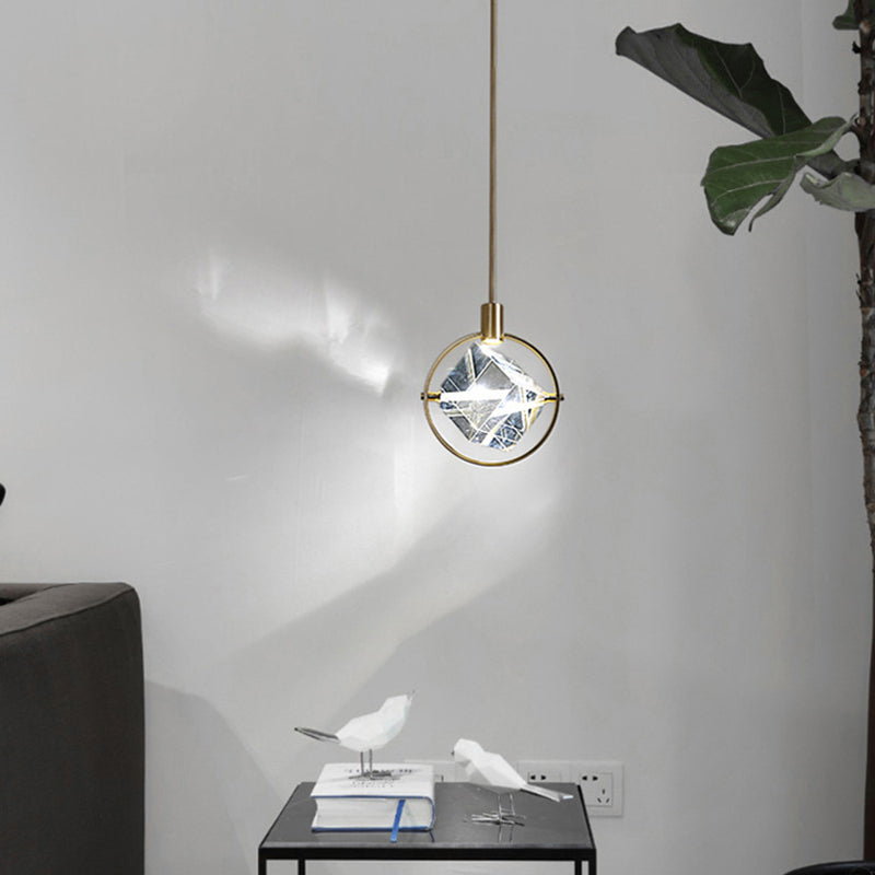 Kristy Geometric Crystal Pendant Light | Model A/B | Gold