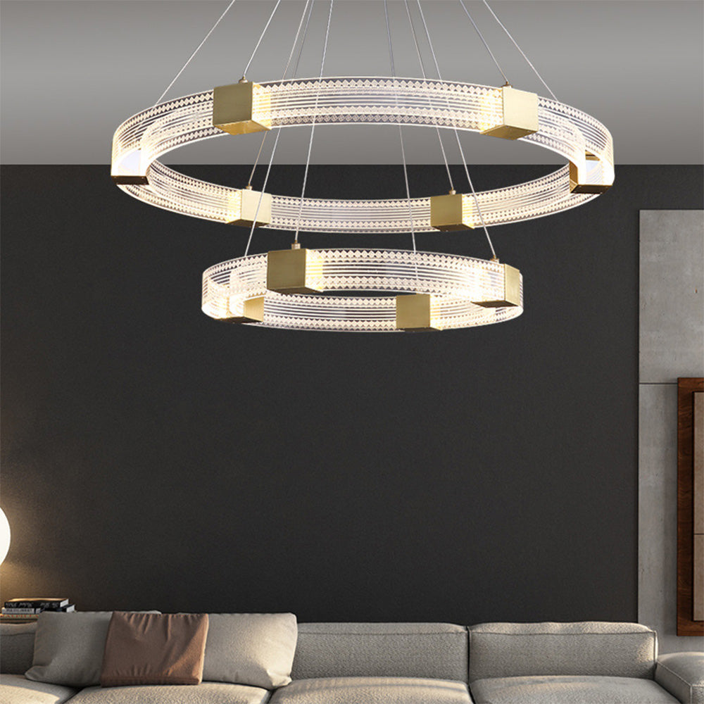 Arisha Metal Ring Pendant Light | 1-2 Ring/Oval | 50-100cm