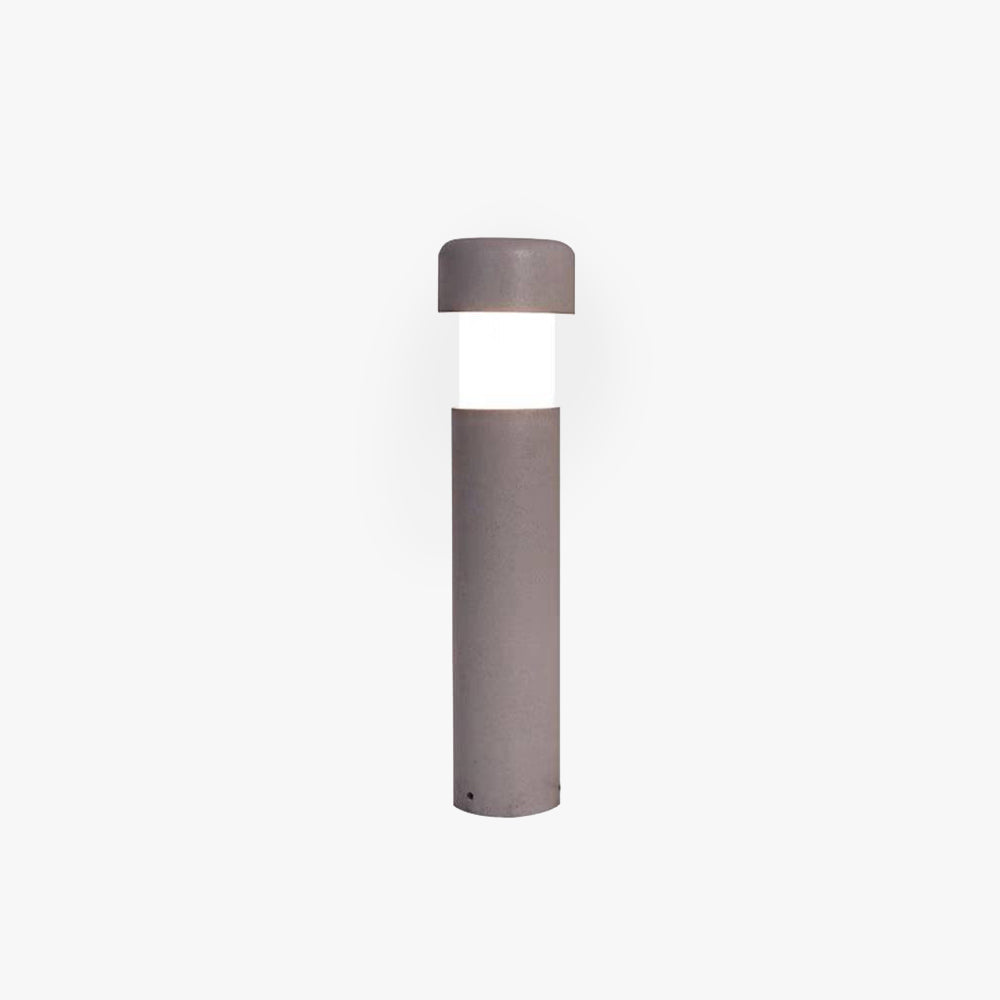 Modern Cylindrical Outdoor Path Light | Grey