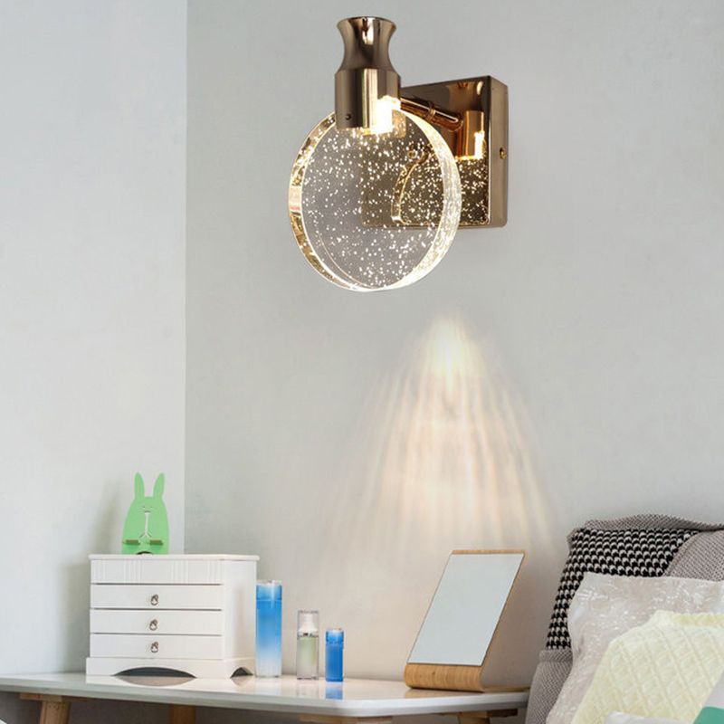 Kristy Round Crystal Wall Lamp | 2 Colours