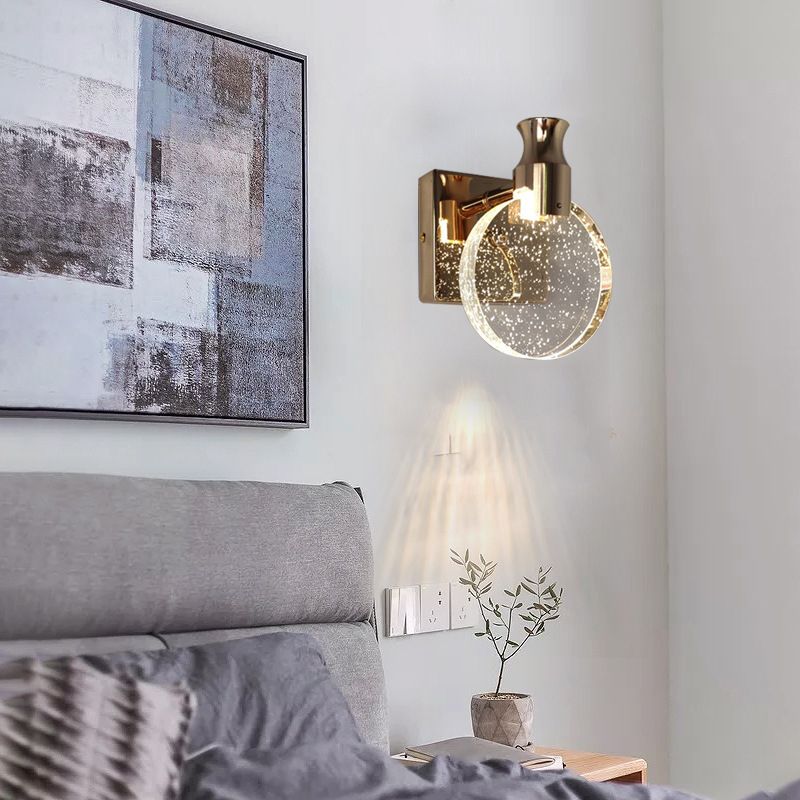 Kristy Round Crystal Wall Lamp | 2 Colours