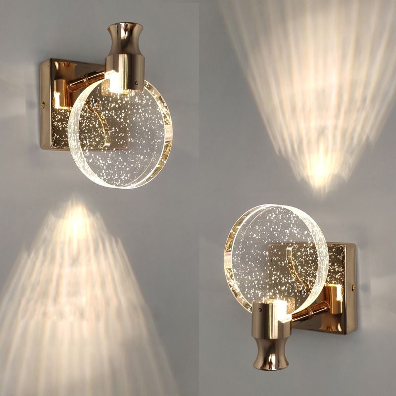 Kristy Round Crystal Wall Lamp | 2 Colours