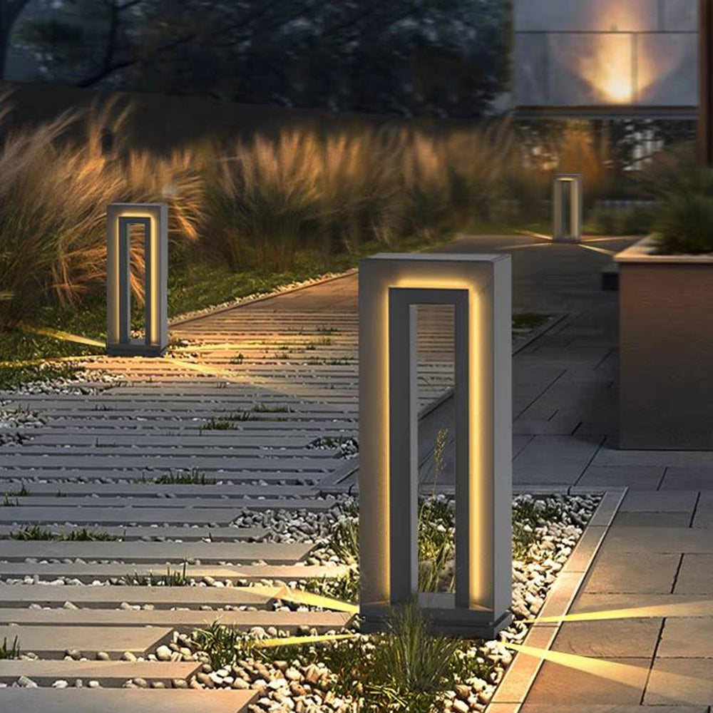 Modern Solar Outdoor Path Light | Black