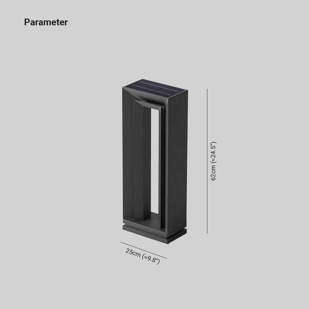 Modern Solar Outdoor Path Light | Black