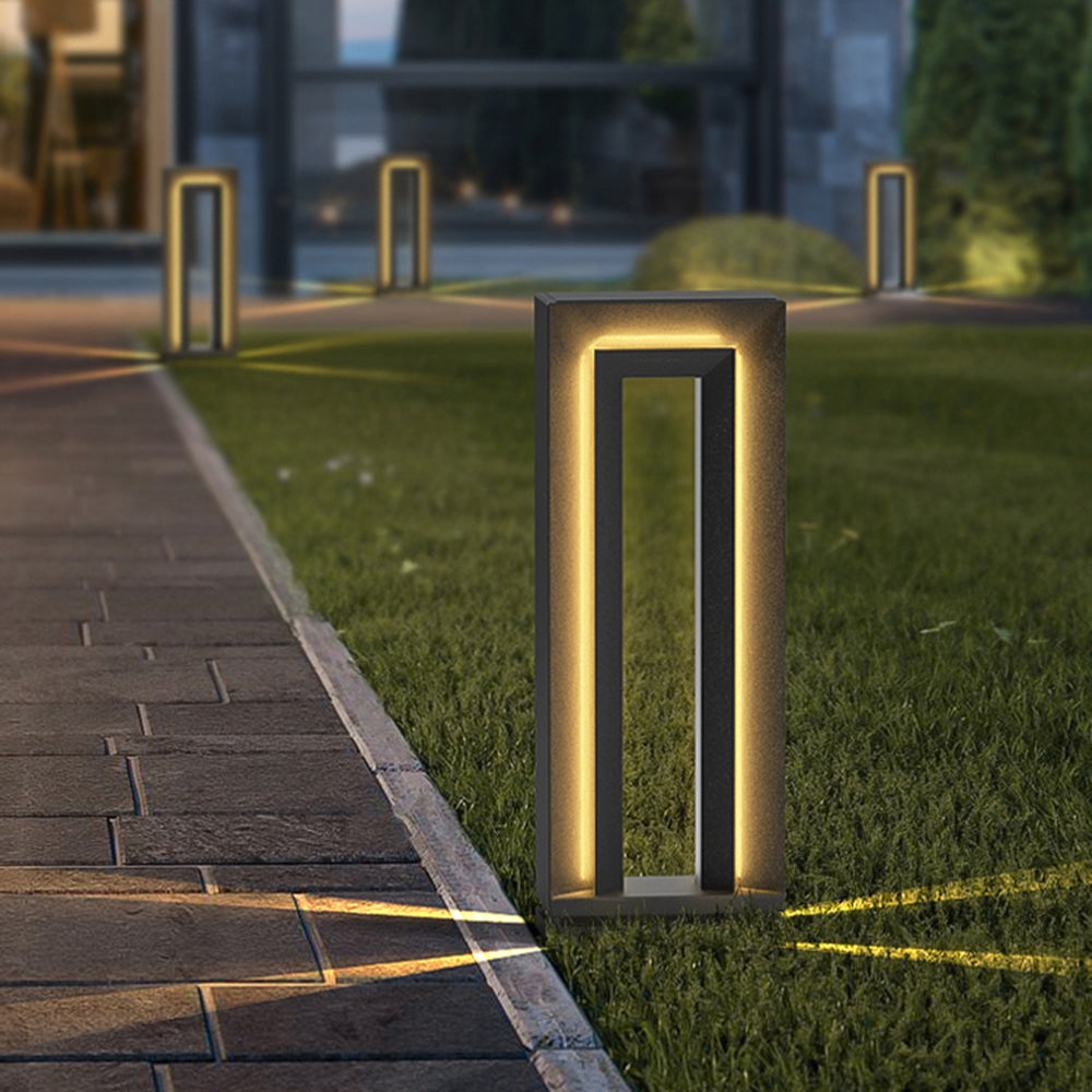 Modern Solar Outdoor Path Light | Black