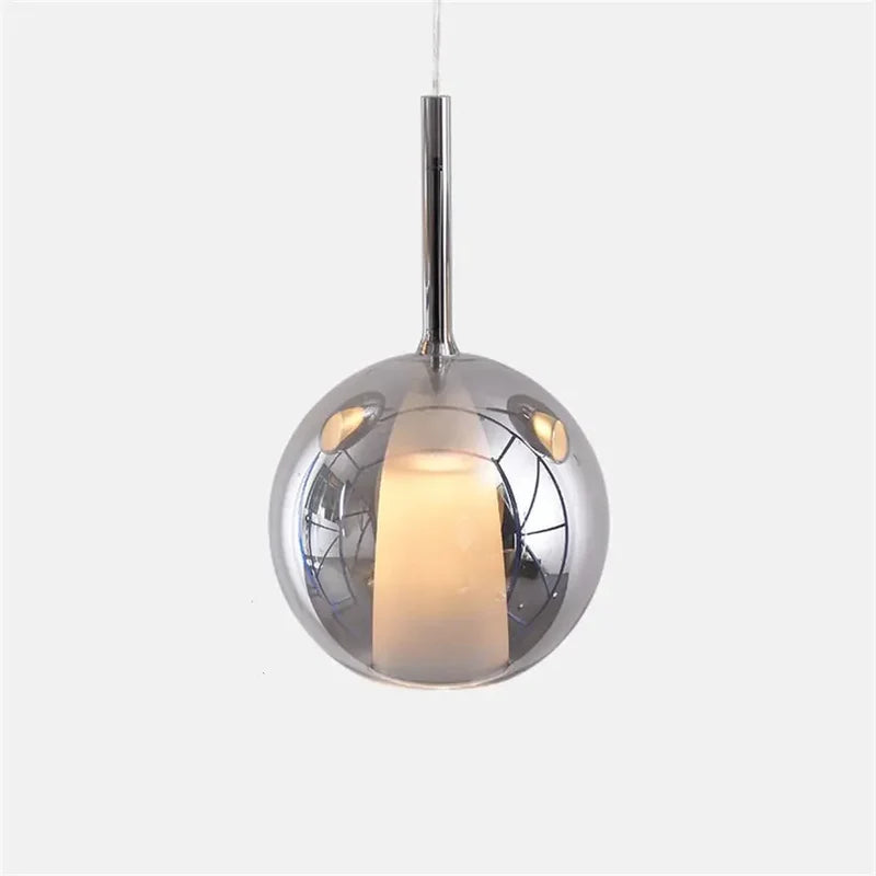Valentina Sphere Glass Pendant Light | D 15-25cm | Amber, Smoke Grey or Clear