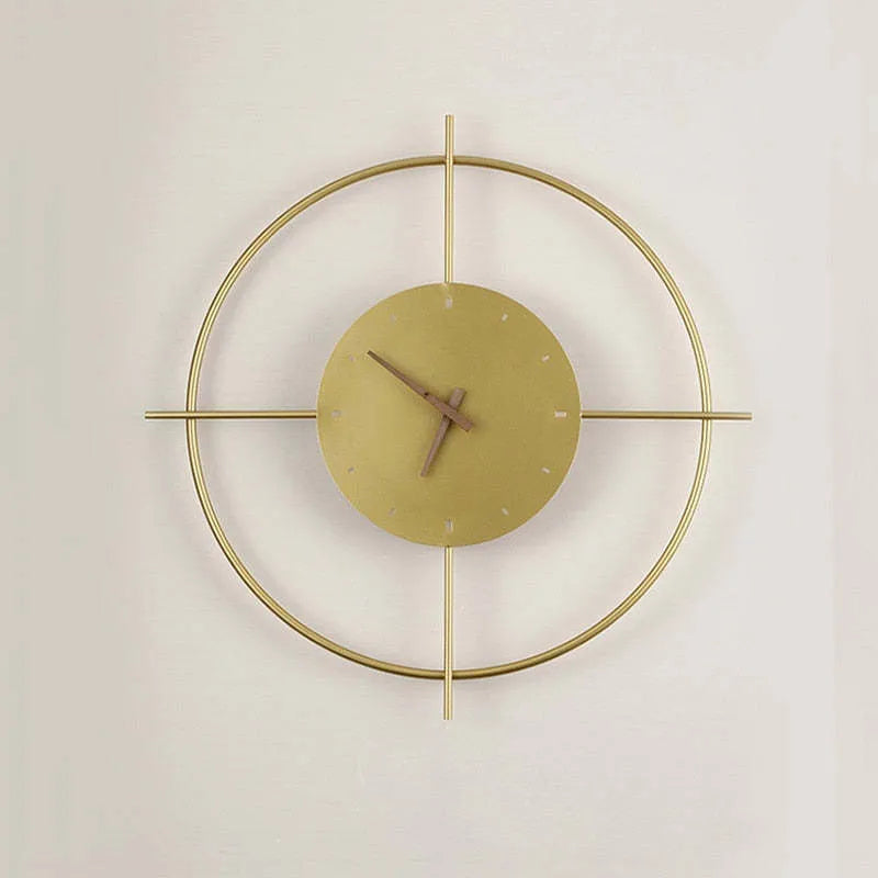 Modern Wall Lamp | Round Wall Sconce Lighting with Clock Function | Elegant Gold and Black Design for Stylish Indoor Spaces 8
