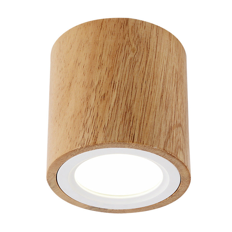 Muto Cylindrical Wood Downlight, Hardwood & Acrylic, H10/H15/H20 | White or Warm White LED | Moisture-Resistant